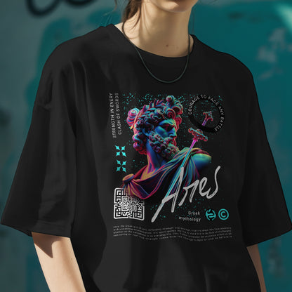 Ares, Greek God, Myth, Urban Design, Oversize T-shirt