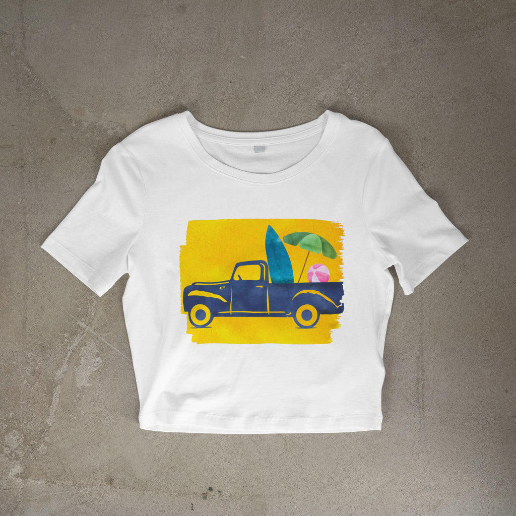 Summer vibe, beach ride, Crop-Top
