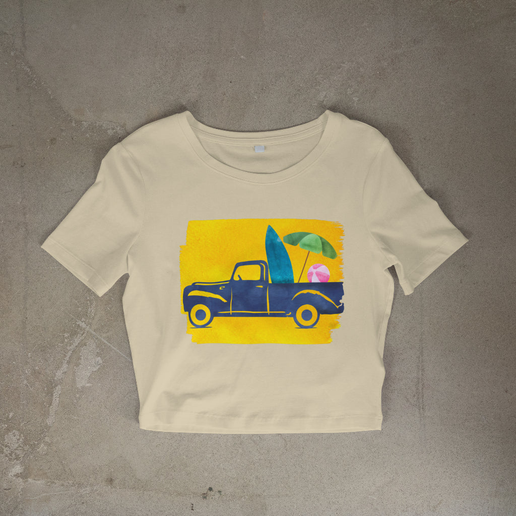 Summer vibe, beach ride, Crop-Top