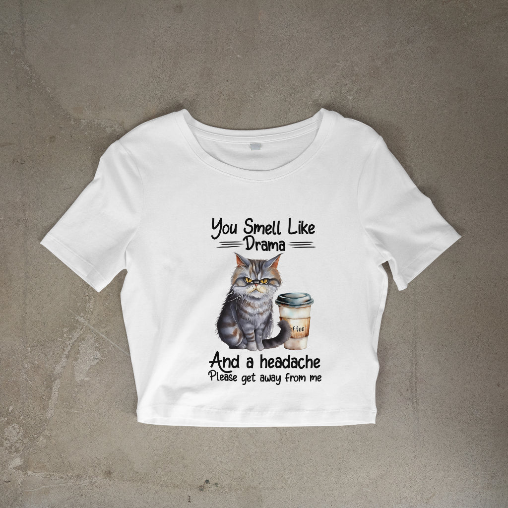 Cat-Drama-Funny design-Crop-Top