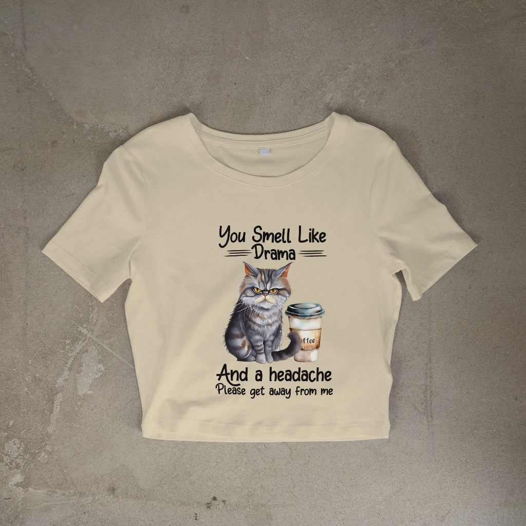 Cat-Drama-Funny design-Crop-Top