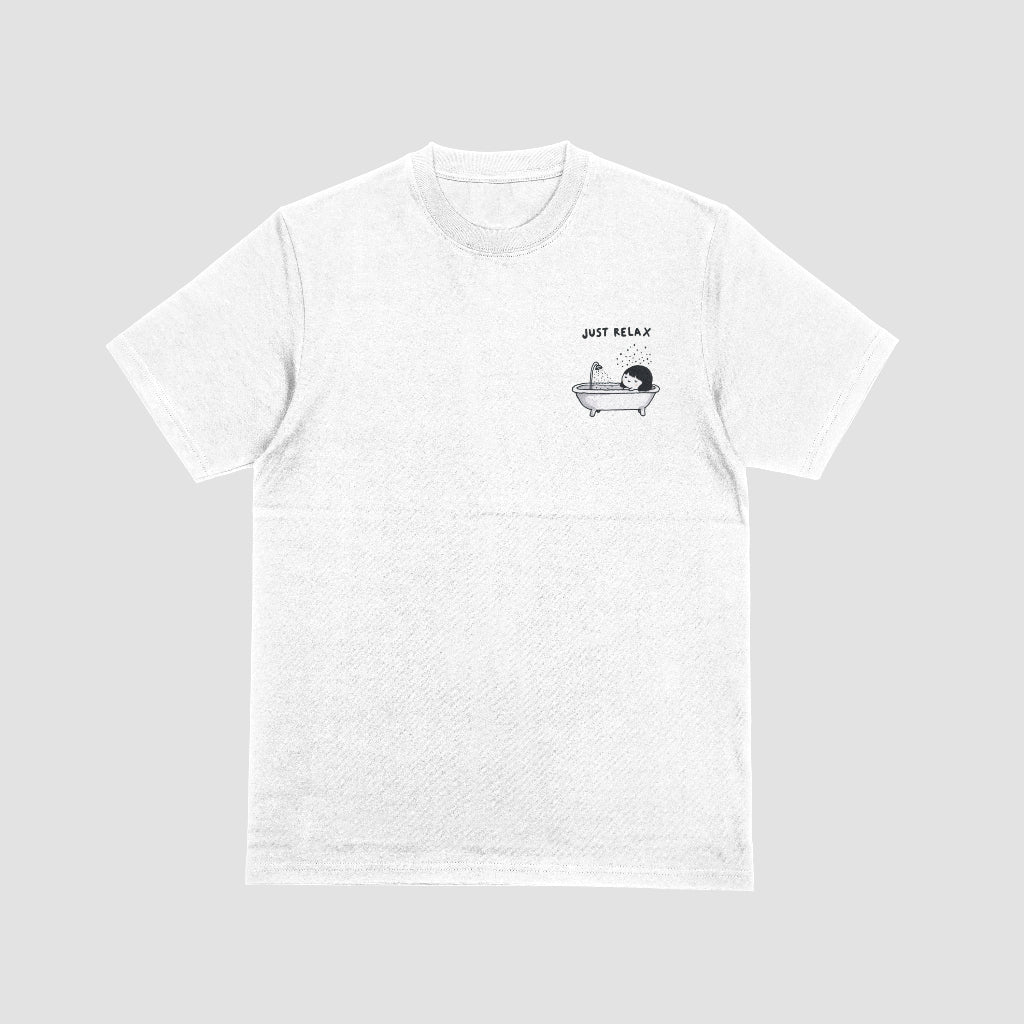Just Relax - Girl in a bath Basic T-shirt